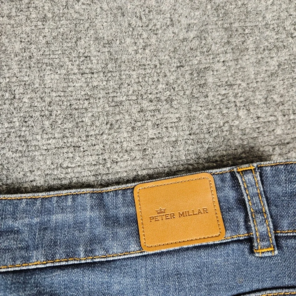 Peter Millar Mens Jeans Size 40 Dark Wash Straight Leg Denim Blue Pants